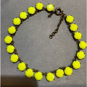 Jcrew neon yellow necklace